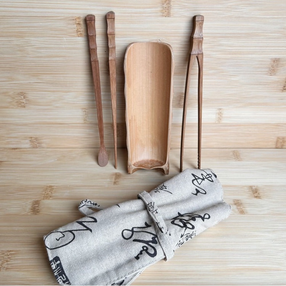 BAMBOO TEA TOOL TRAVEL SET